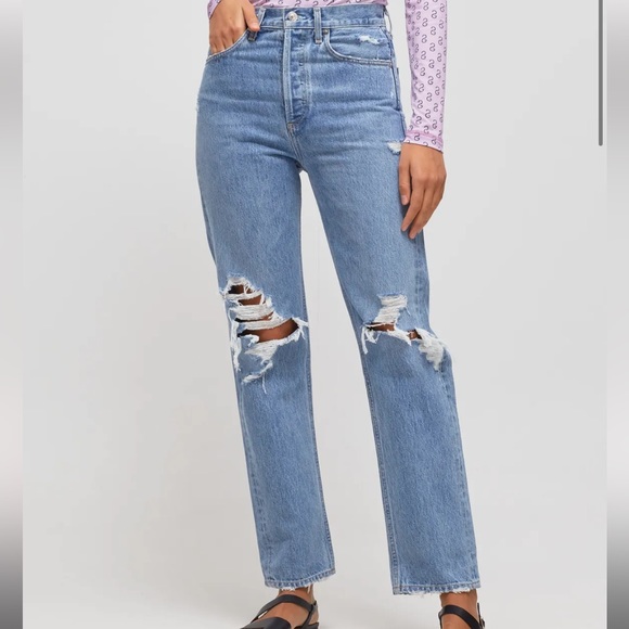 AGolde Women’s 90’s Jeans in Fallout - Picture 1 of 9
